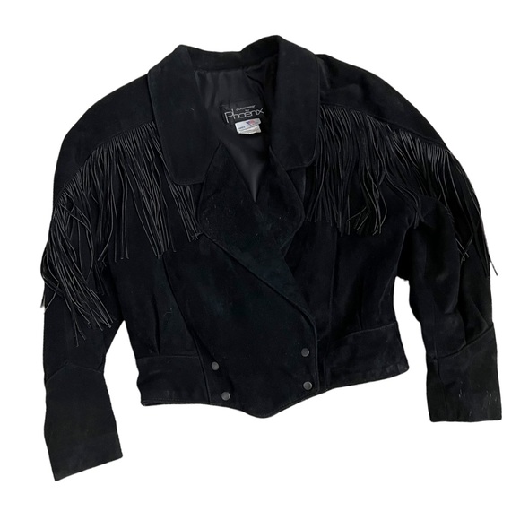 1980s Suede Fringe Cropped Jacket